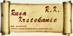 Rusa Krstekanić vizit kartica